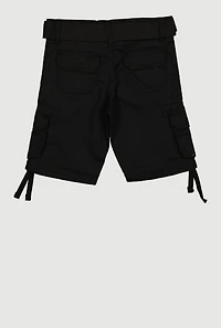 Toddler Boys Belted Cargo Shorts with Tassels