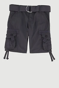 Toddler Boys Cargo Shorts with D-Ring Belt