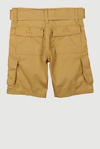 Toddler Boys D Ring Belted Shorts, Khaki, Size 3T