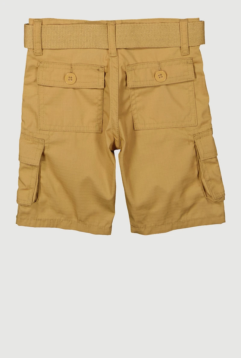 Toddler Boys D Ring Belted Shorts