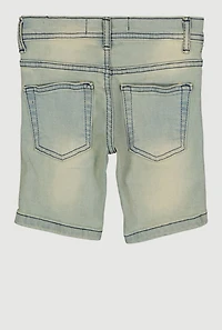 Toddler Boys Whiskered Frayed Denim Shorts