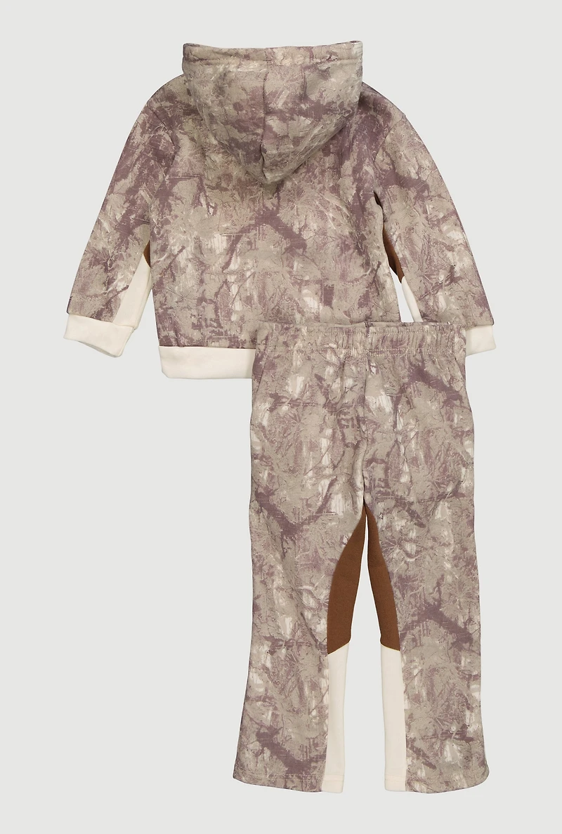 Toddler Boys Hustle Graphic Camo Sweatshirt and Sweatpants