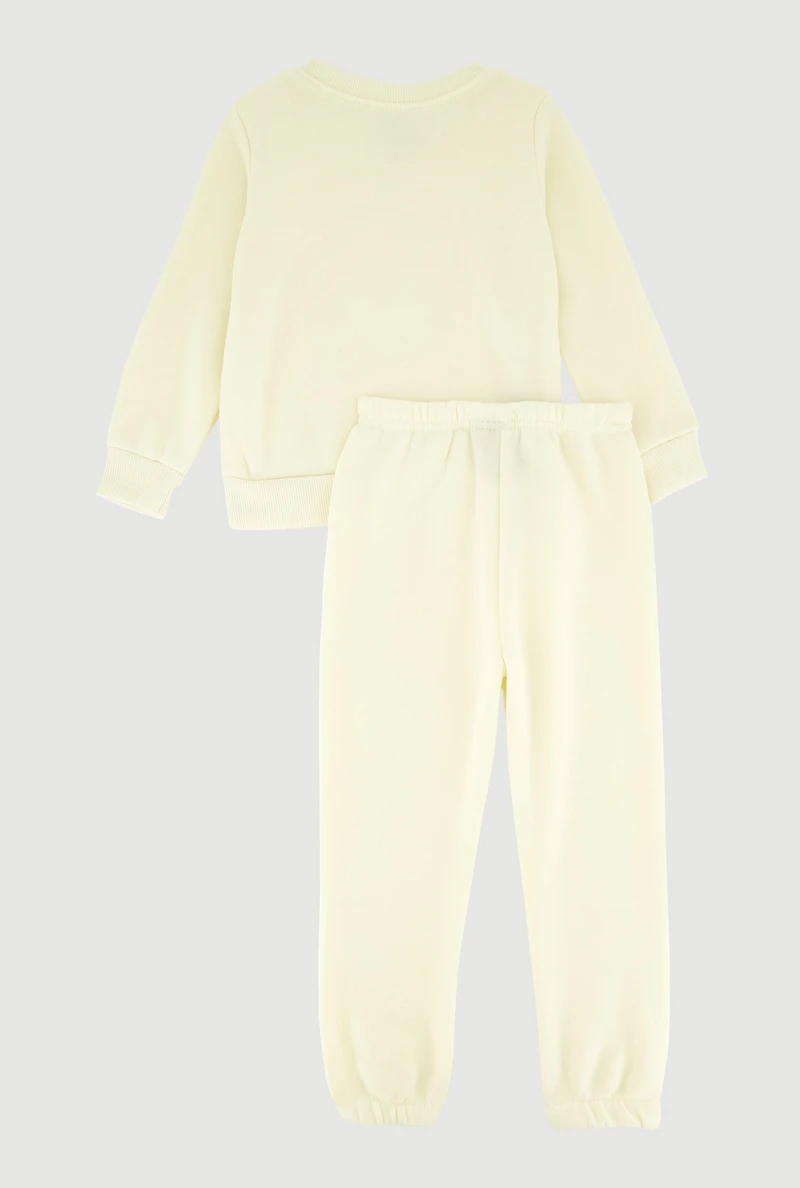 Toddler Boys Different Cloth Graphic Sweatshirt and Sweatpants