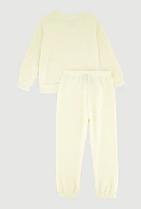 Toddler Boys Different Cloth Graphic Sweatshirt and Sweatpants