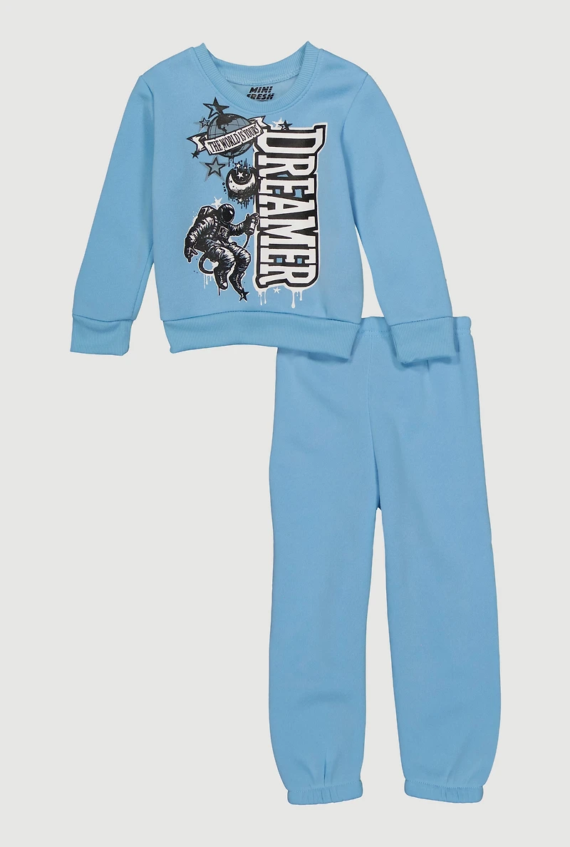 Toddler Boys Dreamer Graphic Sweatshirt and Sweatpants