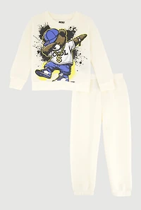 Toddler Boys Cool Bear Graphic Sweatshirt and Sweatpants