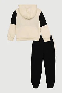 Toddler Boys It Is What It Is Hoodie and Joggers, Beige, Size 4T