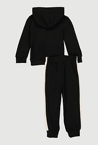 Toddler Boys Color Block King Graphic Hoodie and Joggers