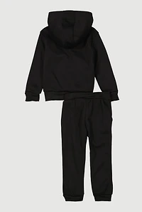 Toddler Boys Doberman Graphic Sweatshirt and Sweatpants, Black, Size 3T