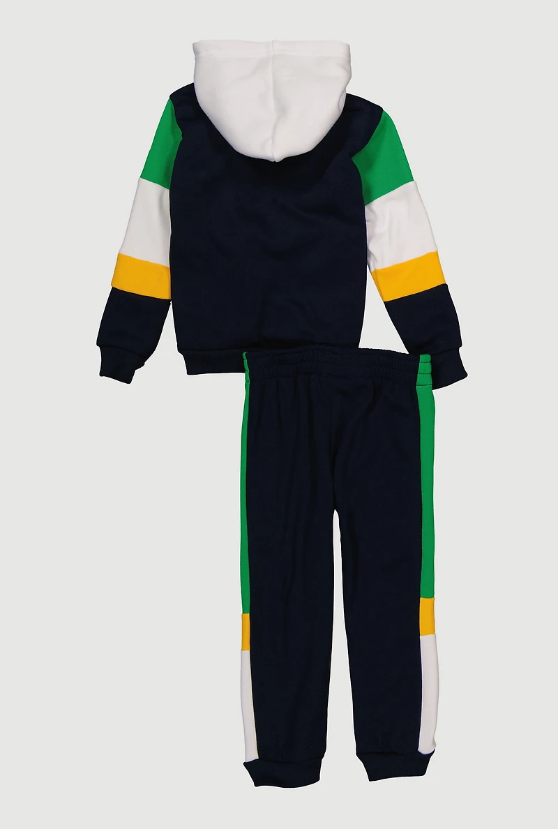 Toddler Boys Color Blocked Southpole Graphic Hoodie and Sweatpants