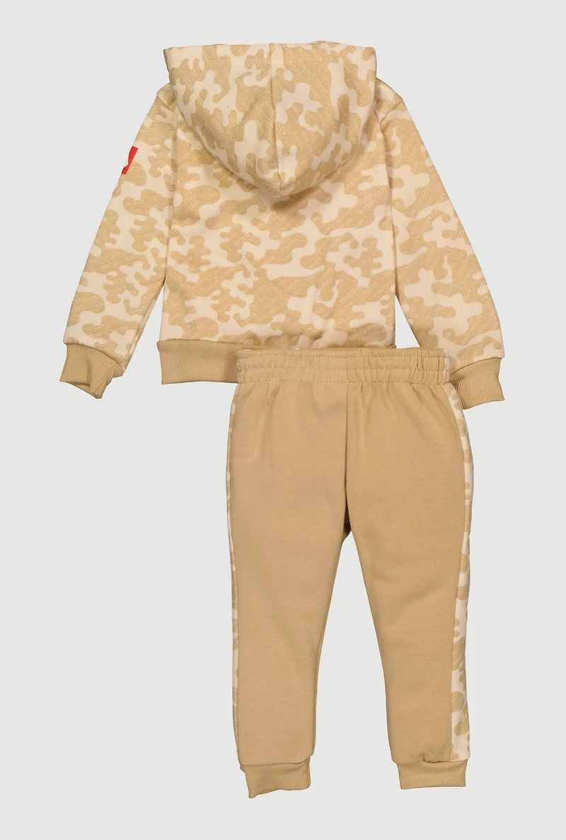 Toddler Boys Southpole Bear Graphic Camo Hoodie and Joggers