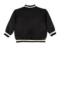 Toddler Boys Icon Rose Graphic Bomber Jacket,