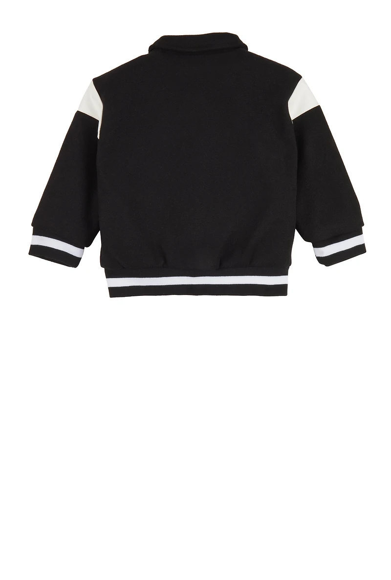 Toddler Boys B Initial Chenille Patch Varsity Jacket