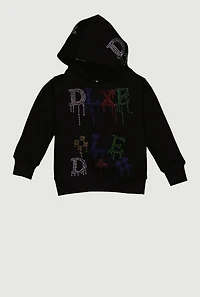 Toddler Boys Rhinestone DLXE Paint Splatter Hoodie