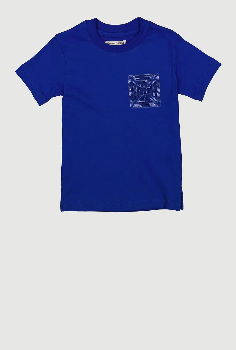 Toddler Boys Rhinestone Saint Graphic Tee