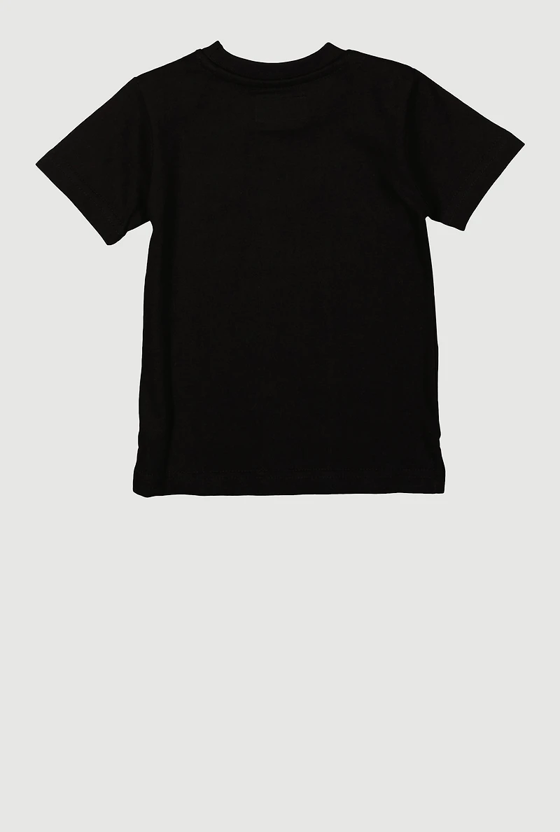 Toddler Boys Take It Easy Rhinestone Bulldog Graphic Tee, Black, Size 4T