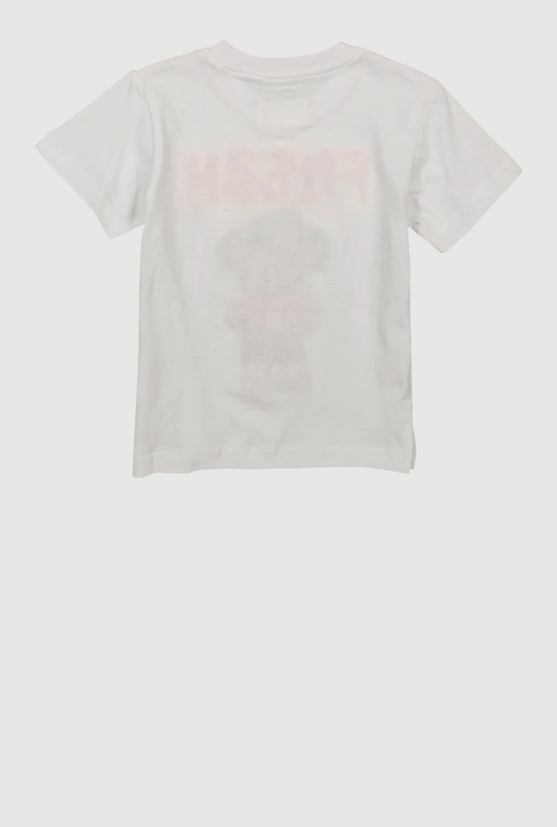 Toddler Boys Fresh Bear Chenille Graphic Tee, White, Size 2T