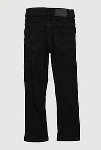 Toddler Boys Patch and Repair Distressed Skinny Jeans, Black, Size 4T