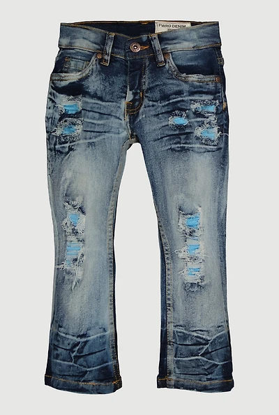Toddler Boys Patch and Repair Distressed Jeans