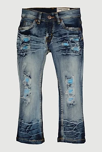 Toddler Boys Patch and Repair Distressed Jeans