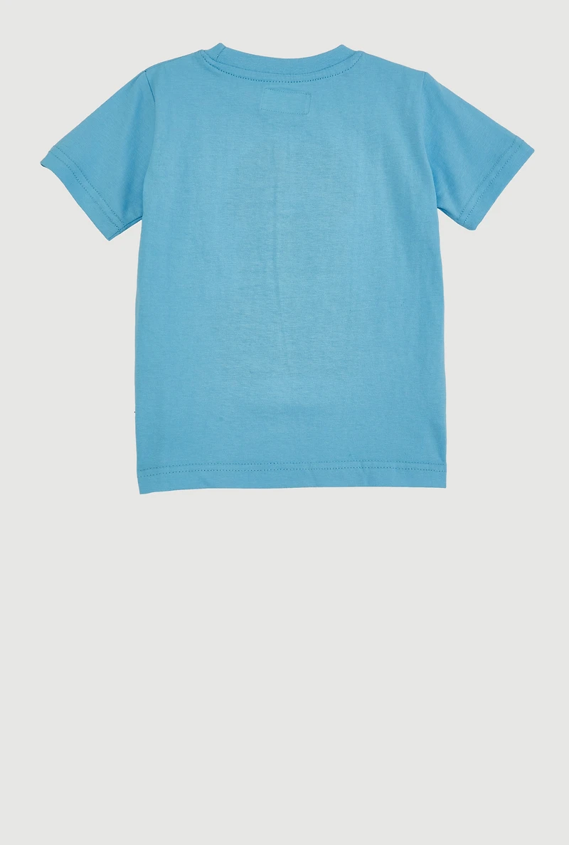 Toddler Boys Chenille Bunny Graphic Tee, Blue, Size 2T