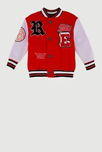 Toddler Boys 1903 Graphic Button Front Varsity Jacket