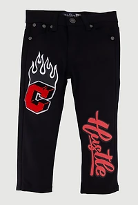 Toddler Boys Hustle C Patch Graphic Skinny Jeans
