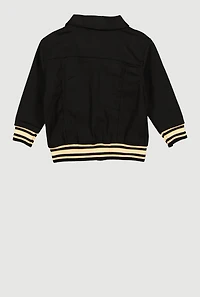 Toddler Boys Chenille MG Patch Graphic Varsity Jacket