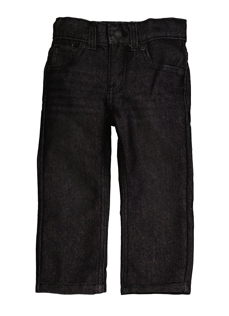 Toddler Boys Levis Solid Straight Leg Jeans, Black, Size 2T