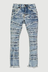 Toddler Boys Acid Wash Frayed Skinny Leg Jeans