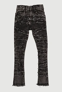 Toddler Boys Acid Wash Frayed Skinny Leg Jeans