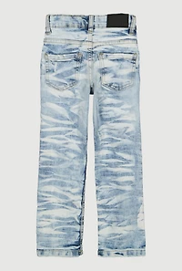 Toddler Boys Acid Wash Frayed Patch and Repair Jeans