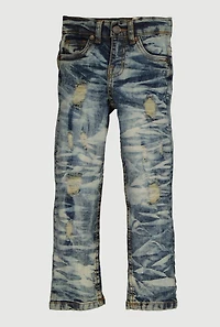 Toddler Boys Acid Wash Distressed Skinny Jeans