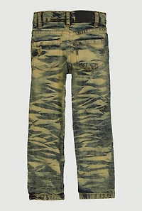 Toddler Boys Acid Wash Whiskered Distressed Jeans