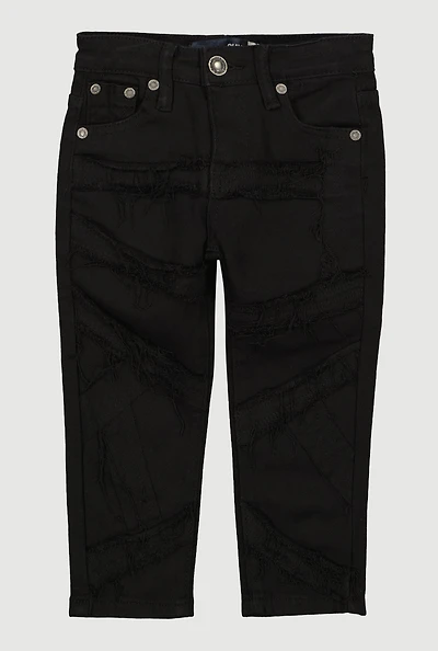 Toddler Boys Frayed Detail Straight Leg Jeans
