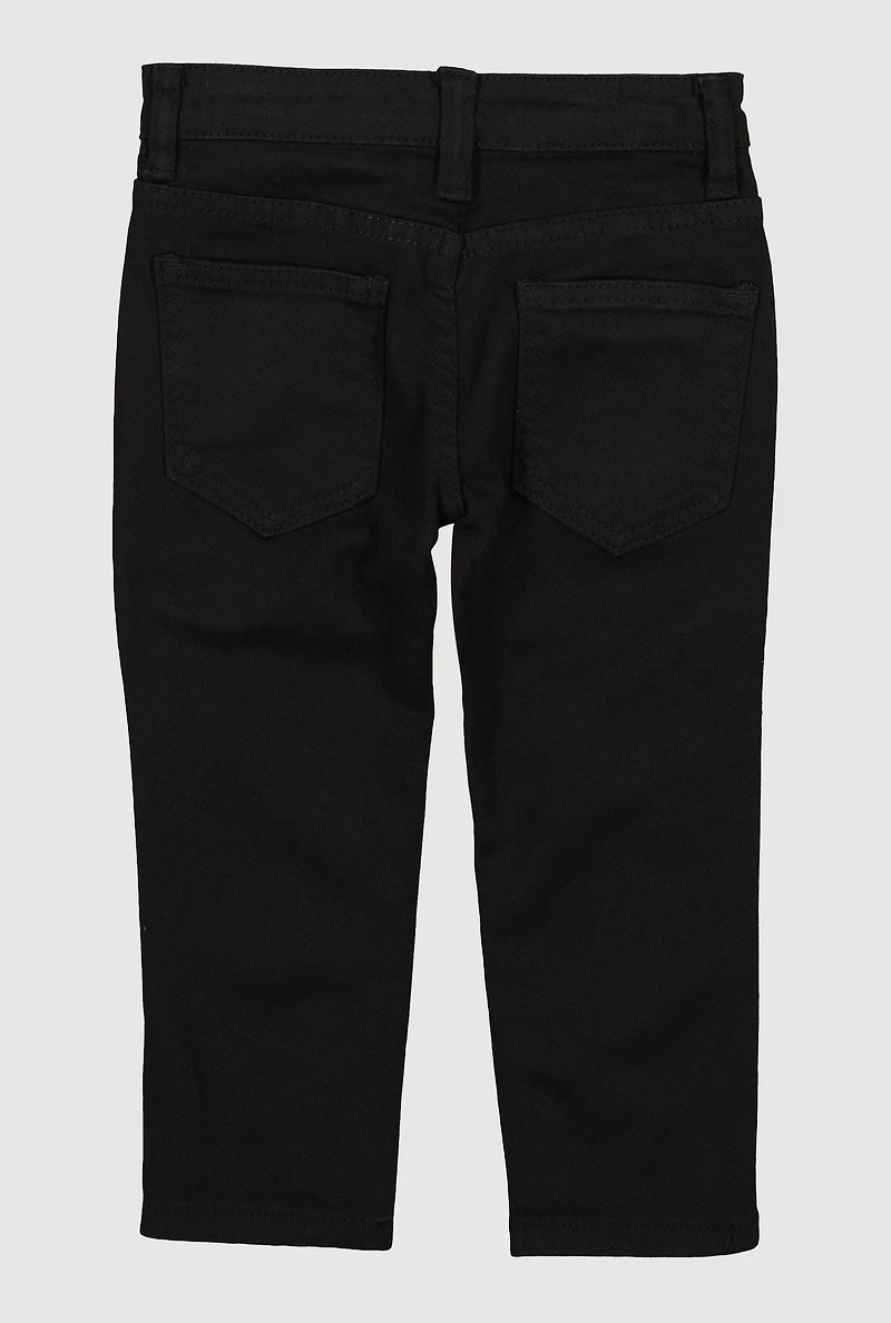 Toddler Boys Frayed Detail Straight Leg Jeans