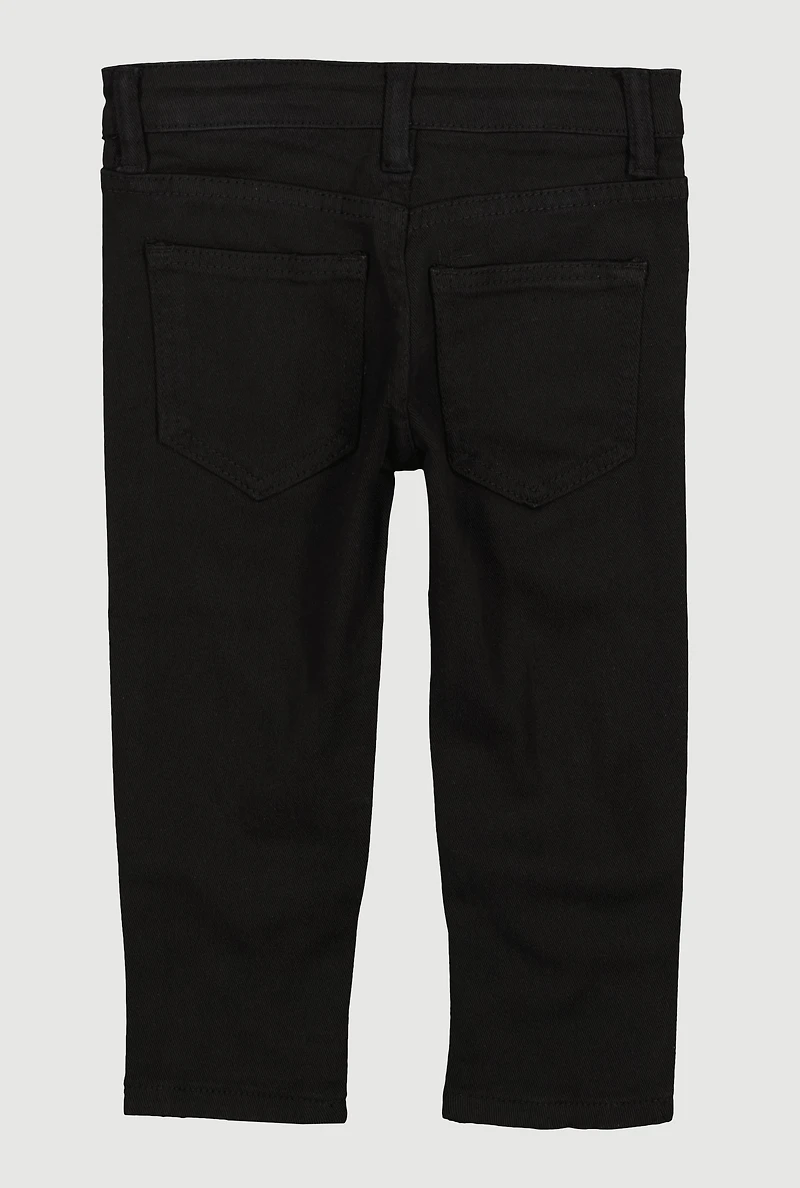 Toddler Boys Frayed Double Knee Carpenter Jeans