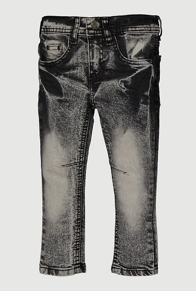 Toddler Boys Mineral Wash Skinny Jeans