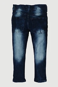 Toddler Boys Whiskered Slim Leg Jeans, Blue,