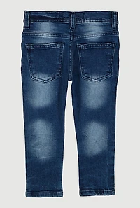 Toddler Boys Whiskered Straight Leg Jeans, Blue, Size 2T