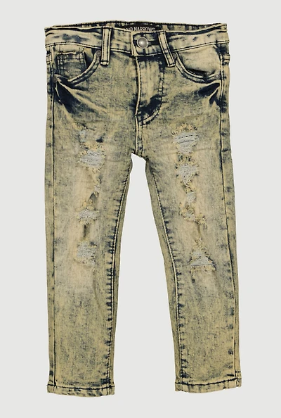 Toddler Boys Mineral Wash Distressed Jeans, Multi,