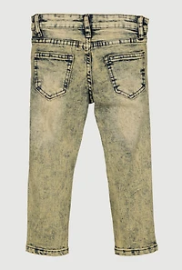 Toddler Boys Mineral Wash Distressed Jeans, Multi,