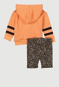 Baby Girls 12-24M This Aint Texas Graphic Hoodie and Shorts, Orange, Size 18M