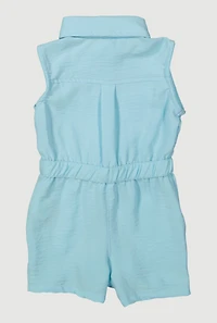 Baby Girls 12-24M Airy Sleeveless Button Front Romper, 18M