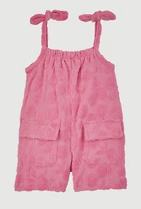 Baby Girls 12-24M Terry Cloth Cherry Print Romper, Pink, Size 12M