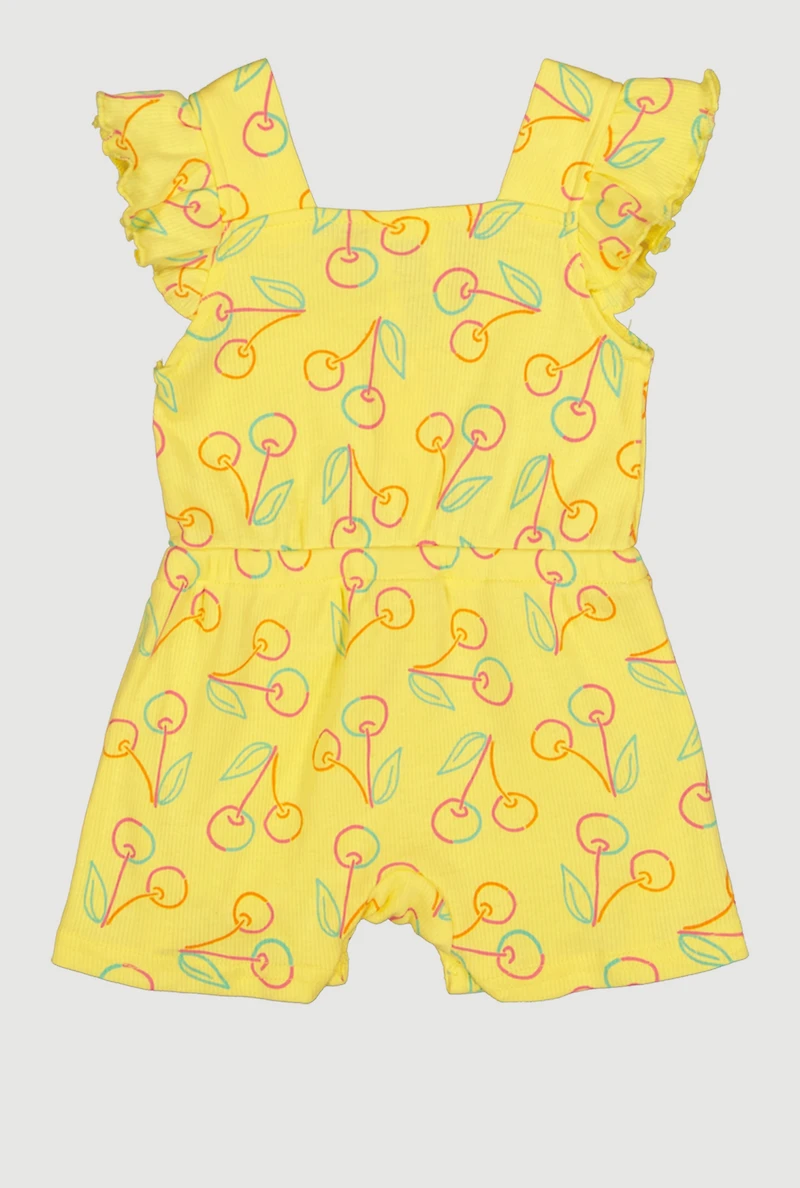 Baby Girls 12-24M Cherry Print Romper with Sunglasses
