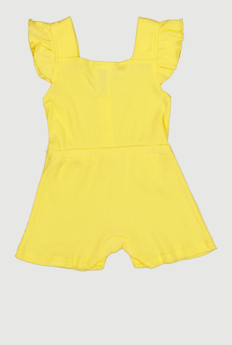 Baby Girls 12-24M Ribbed Knit Romper with Sunglasses