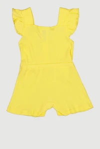 Baby Girls 12-24M Ribbed Knit Romper with Sunglasses
