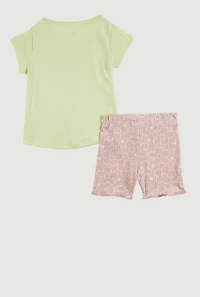 Baby Girls 12-24M Mamas Little Bestie Tee and Shorts, Multi,