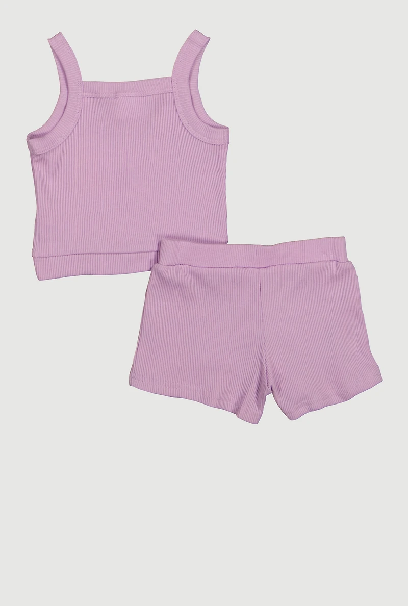 Baby Girls 12-24M Cherry Cami Top and Shorts with Sunglasses